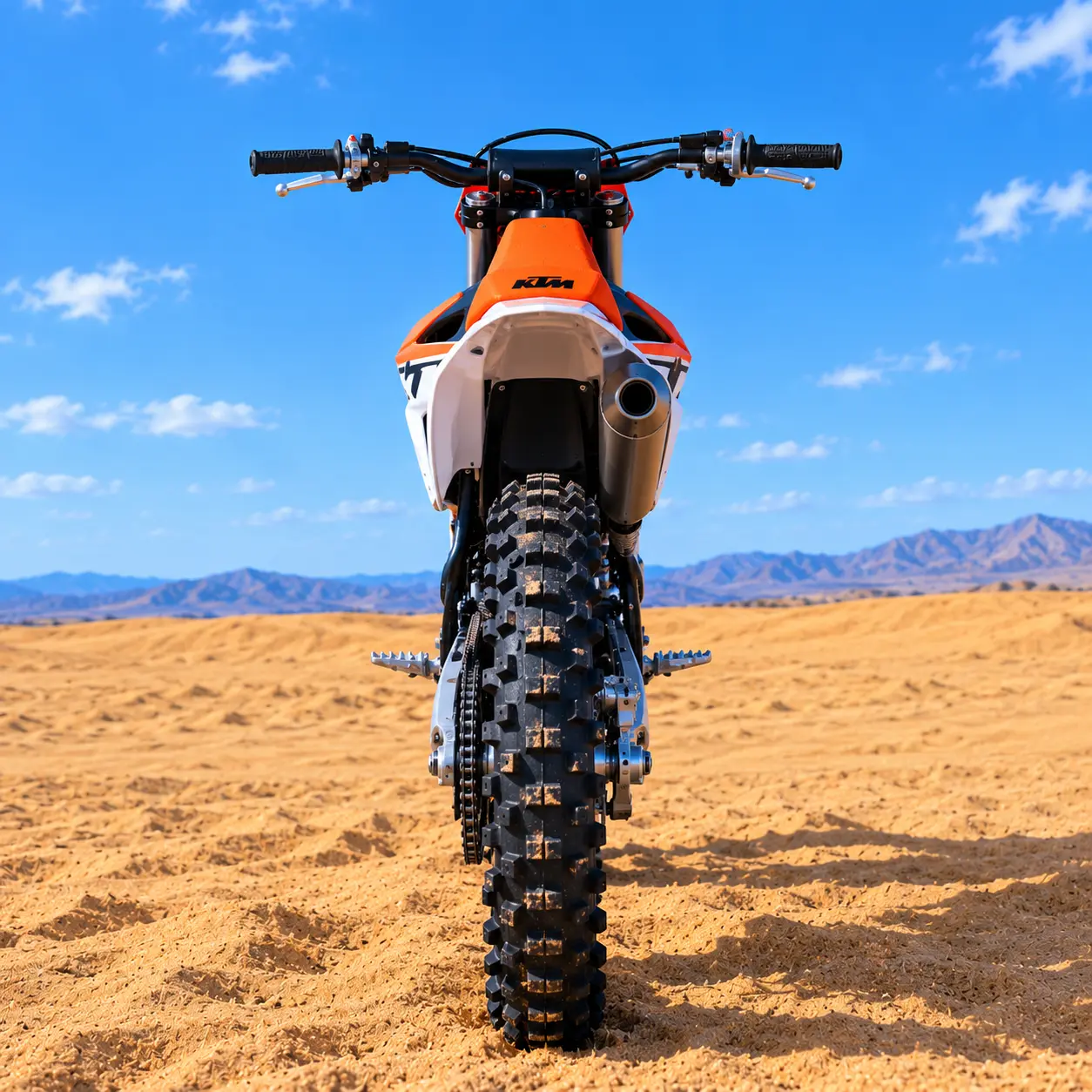 KTM 450 EXC rental bike for a guided motorcycle tour in Morocco