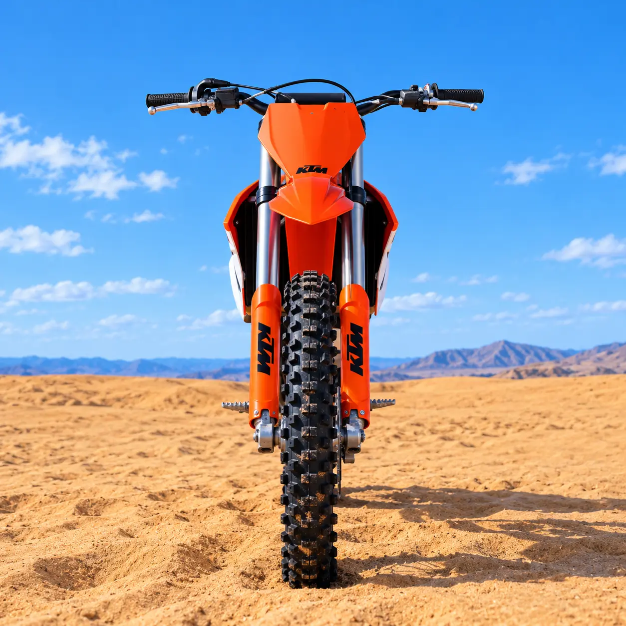KTM 450 EXC dirt bike on an off-road motorcycle tour in Morocco